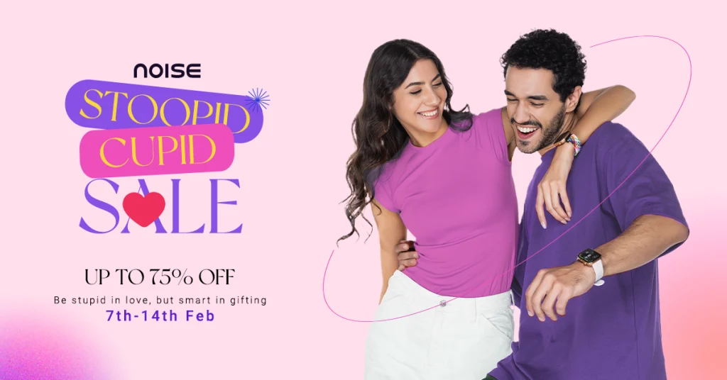 Noise will host its Stoopid Cupid Sale 2025 offering discounts on Smartwatches and Earbuds along with Headphones