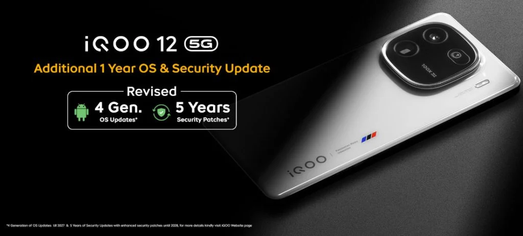 The iQOO 12 Receives 4 Android OS Updates Together with 5 Years of Security Updates