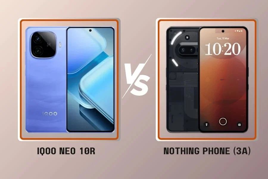 Comparison of iQOO Neo 10R vs. Nothing Phone 3a